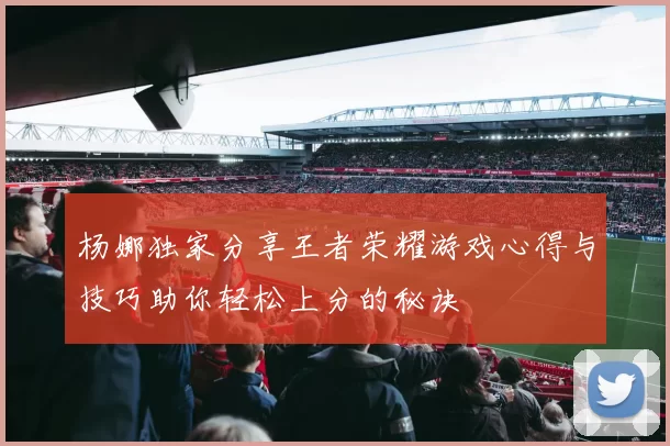 杨娜独家分享王者荣耀游戏心得与技巧助你轻松上分的秘诀